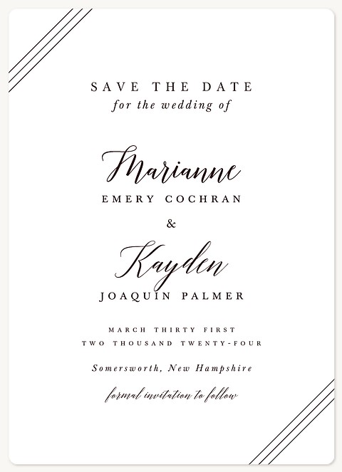 Timeless Sophistication  Save the Date Magnets