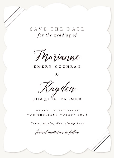 Timeless Sophistication  Save the Date Cards