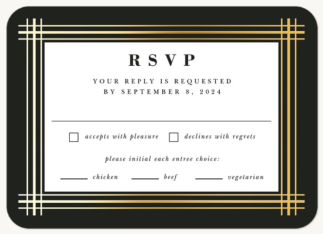 Classic Frame Wedding RSVP Cards