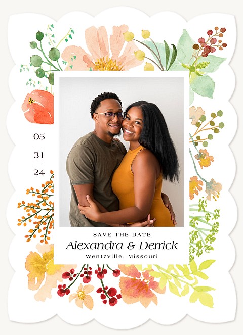 Floral Frame Save the Date Cards