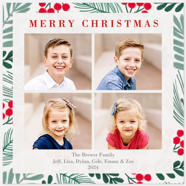 Winter Squares Holiday Photo Cards