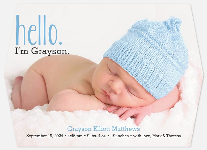 Well, Hello Baby Birth Announcements