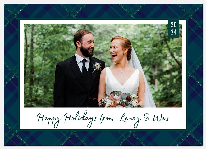 Tartan Frame Holiday Photo Cards