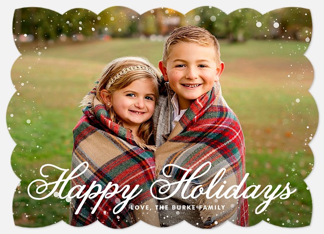 Bokeh Flurries Holiday Photo Cards