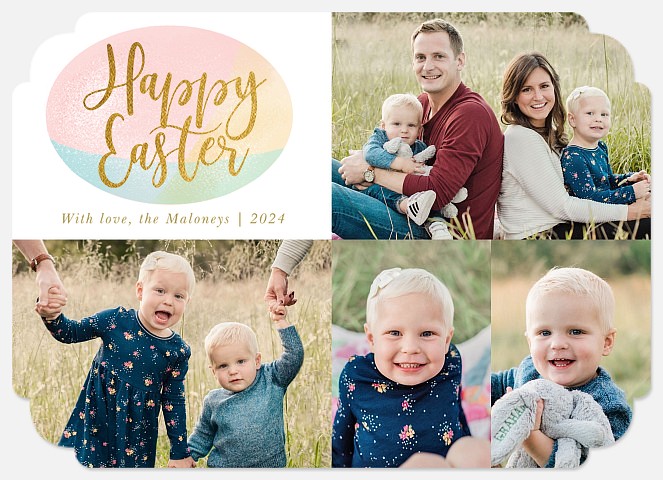 Marbled Egg Easter Photo Cards