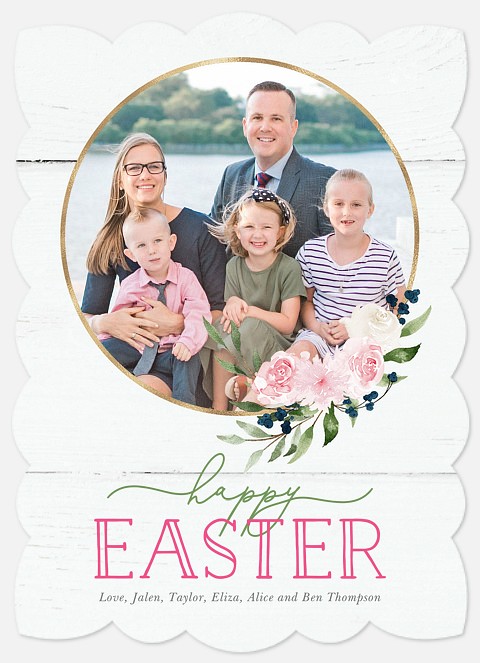 Rustic Botanical Easter Photo Cards