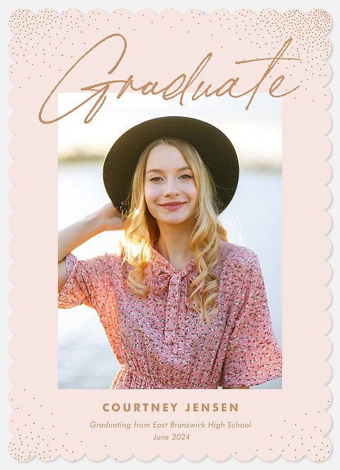 Grad in Blush Graduation Cards