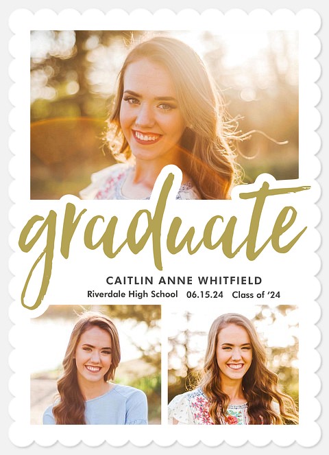 Chisel Tip Script Graduation Cards