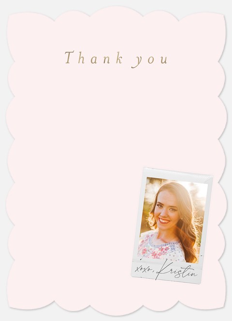 Blush Polaroid Thank You Cards 