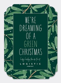 Green Christmas Card