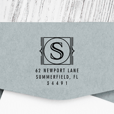 Vintage Monogram Self-Inking Stamp