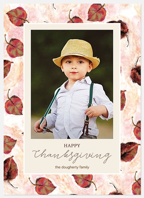 Leafy Cascade Thanksgiving Cards
