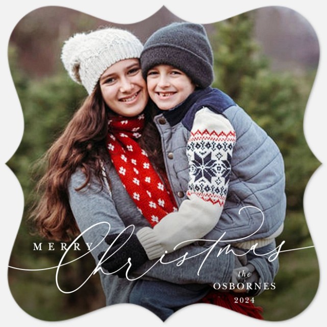 Elegant Wishes Holiday Photo Cards