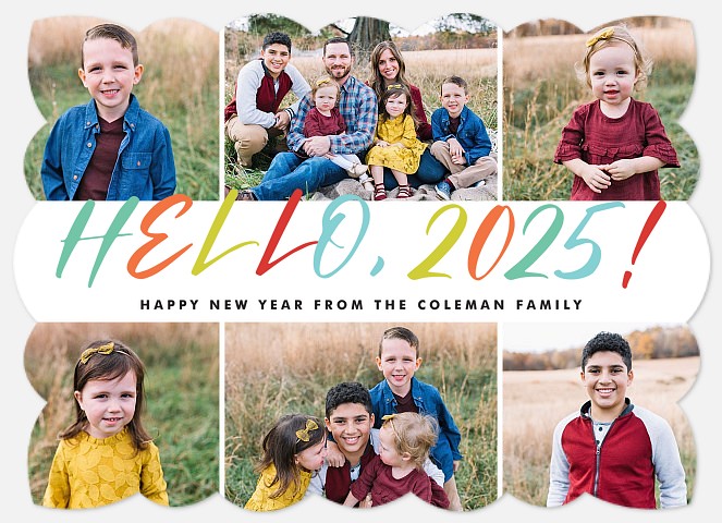 Hello Rainbow Holiday Photo Cards
