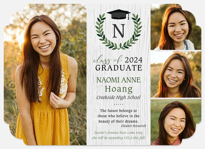 Rustic Emblem Graduation Cards