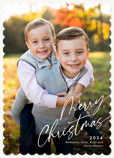 Corner Caption Personalized Holiday Cards