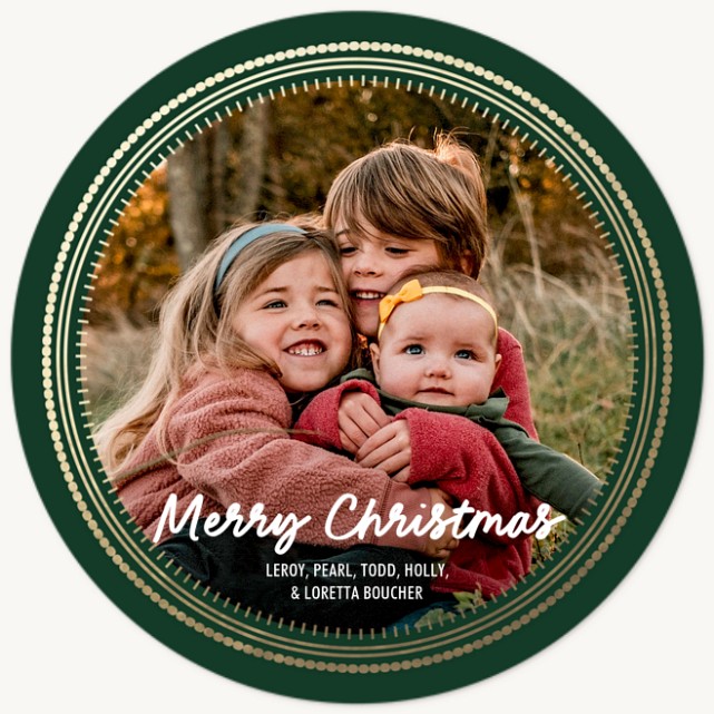 Golden Circle Personalized Holiday Cards