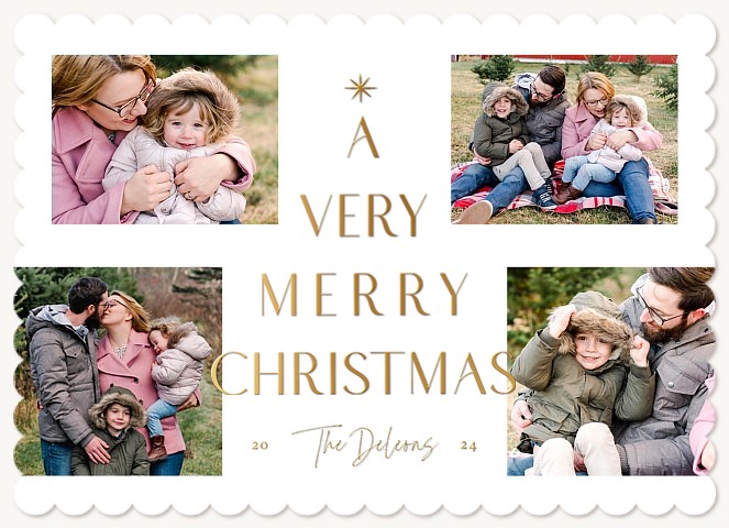 Very Merry Tree Personalized Holiday Cards