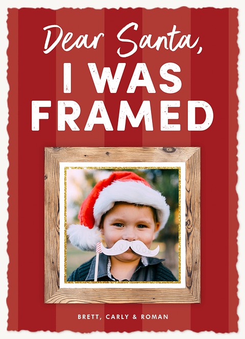 Santa Frame Personalized Holiday Cards