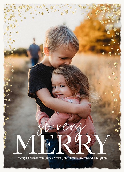 Very Merry Sparkles Personalized Holiday Cards