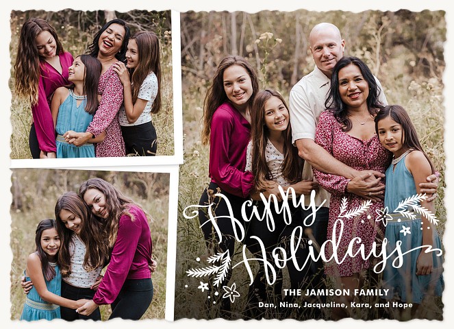 Whimsical Frames Personalized Holiday Cards