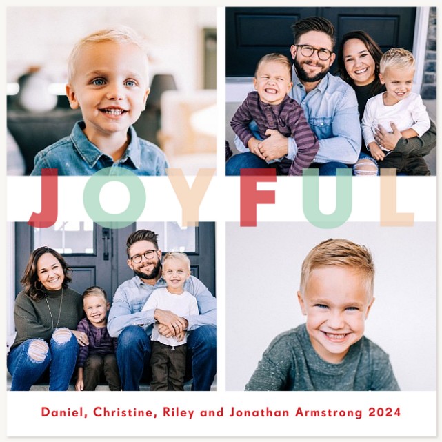Joyful Collage Personalized Holiday Cards