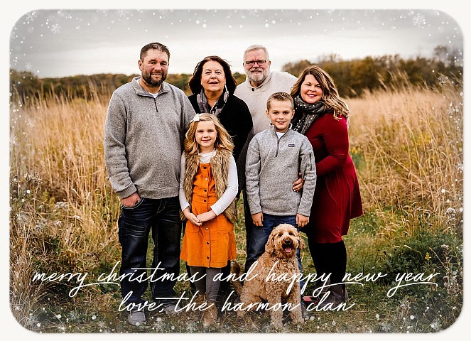 Simple Bokeh Personalized Holiday Cards