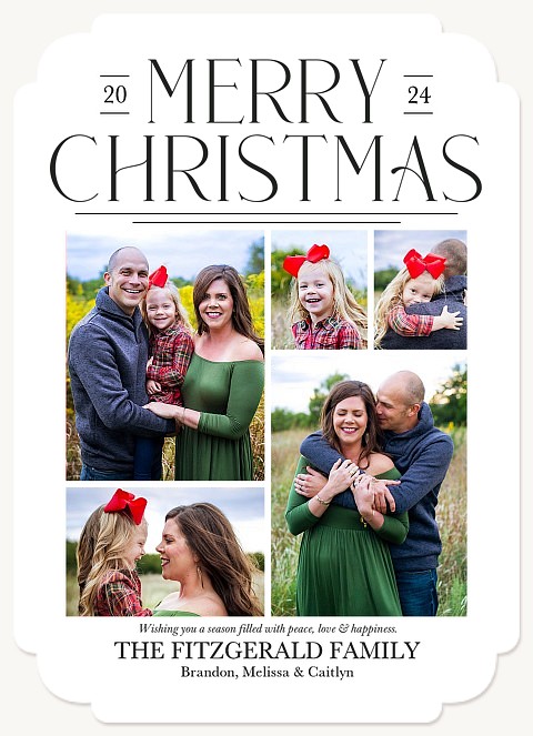 Editorial Greetings Personalized Holiday Cards