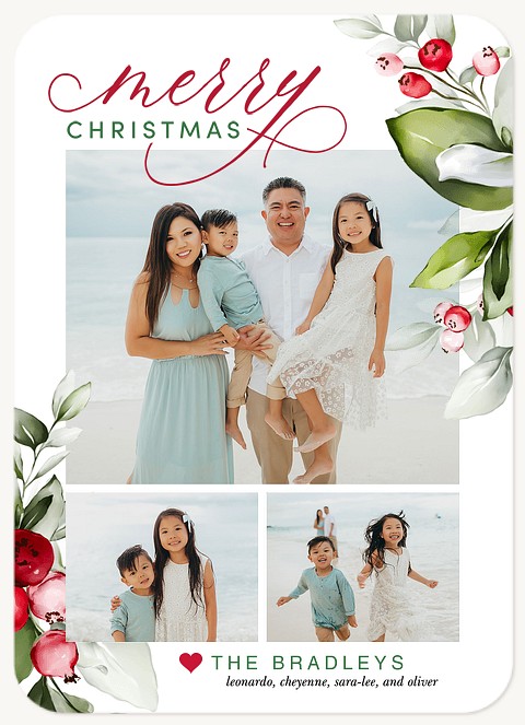 Natural Winter Personalized Holiday Cards