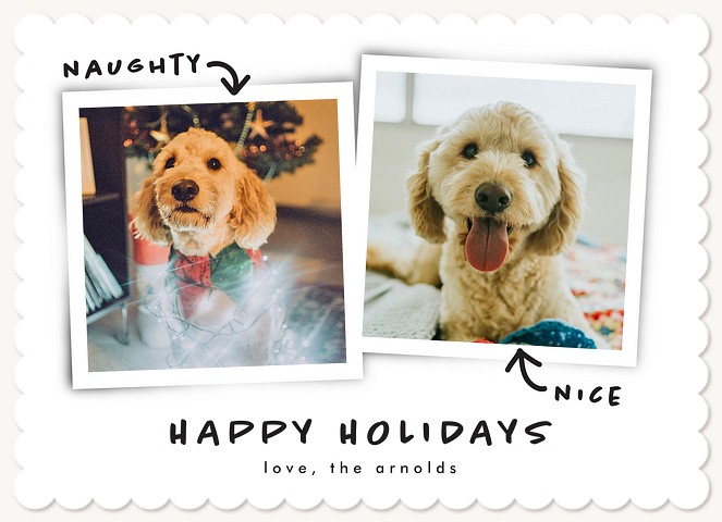 Then and Now Snaps Personalized Holiday Cards
