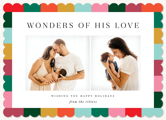 Wonderful Colors Personalized Holiday Cards