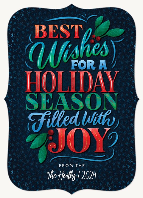 Best Wishes Personalized Holiday Cards