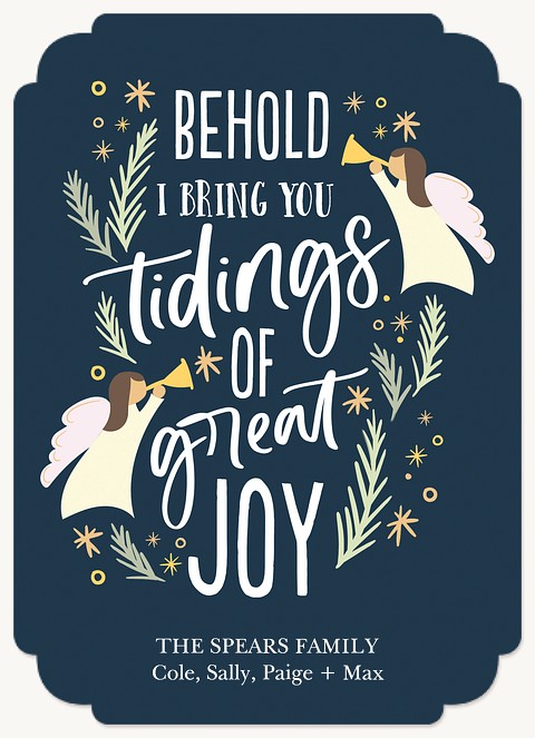 Tidings of Great Joy Personalized Holiday Cards