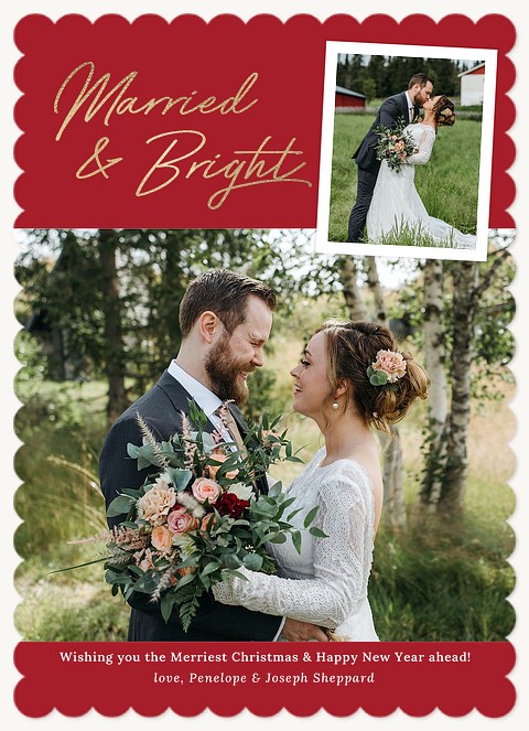 Bright & Married Personalized Holiday Cards