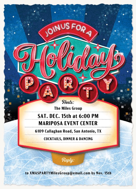 Holiday Marquee Holiday Party Invitations