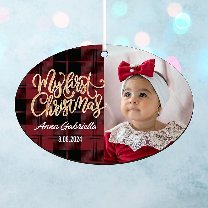 Contemporary Christmas Personalized Ornaments