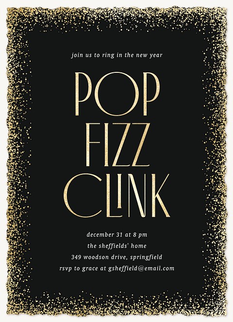 Fizzy Bubbles Holiday Party Invitations