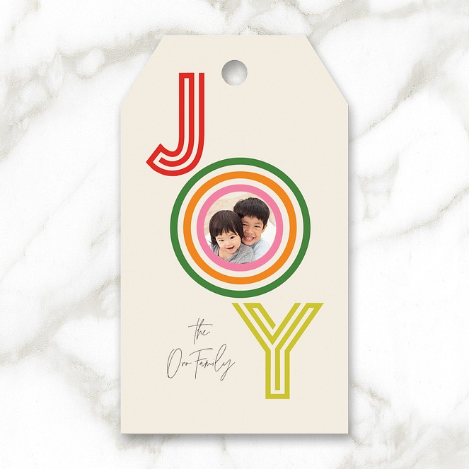 Retro Joy Custom Gift Tags
