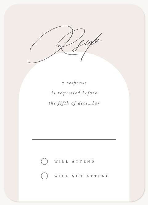 Modern Arch Wedding RSVP Cards