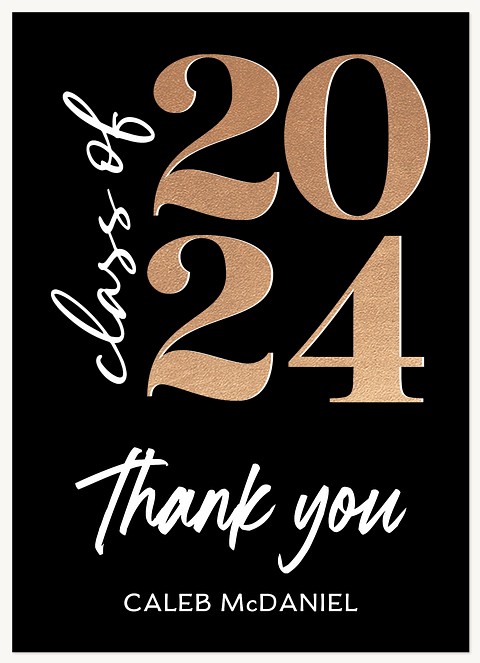 Bold Bronze Thank You Cards 