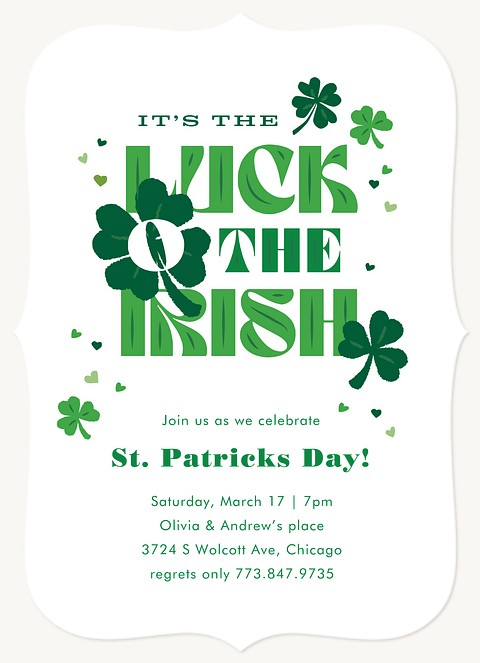 Luck O' The Irish Invitations