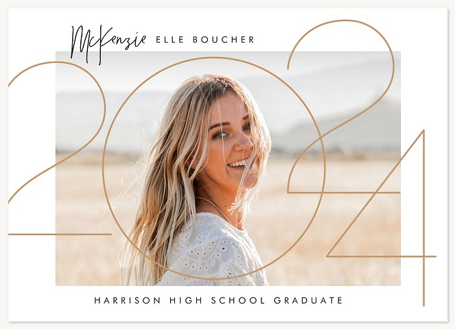 Simple Year Graduation Announcements