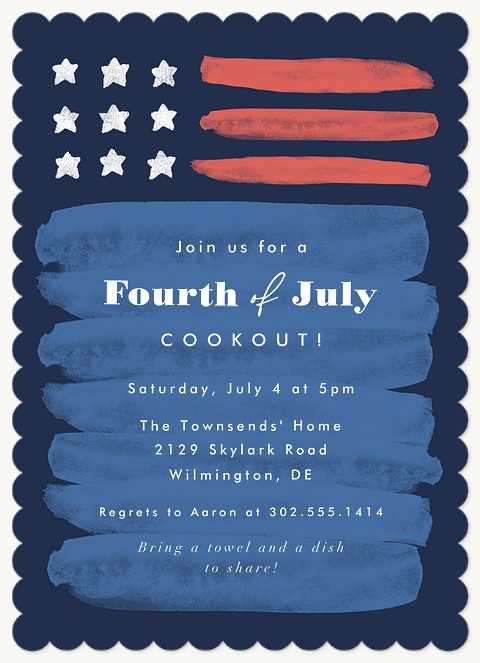 Flag of Freedom Summer Party Invitations