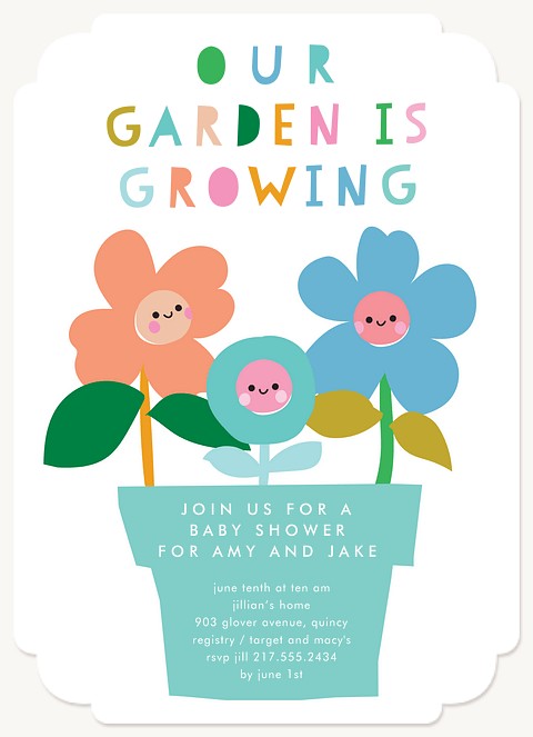 Growing Garden Baby Shower Invites