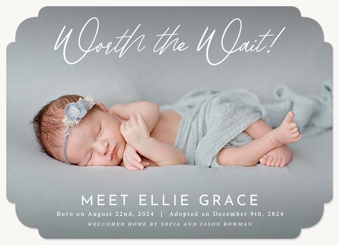 Worth the Wait Baby Announcements