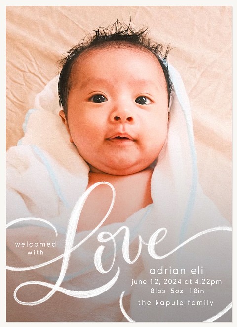 Welcomed With Love Baby Announcements