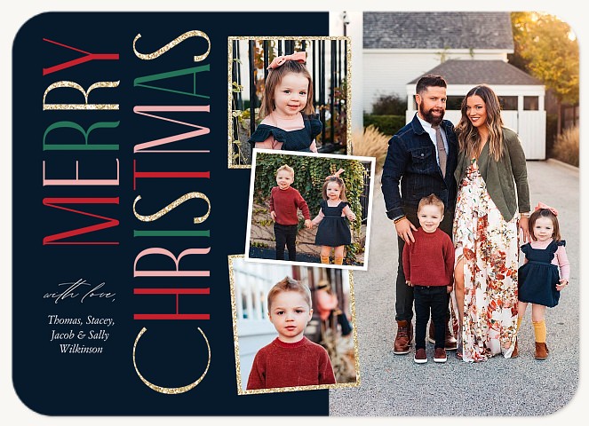 Mixed Snaps Personalized Holiday Cards