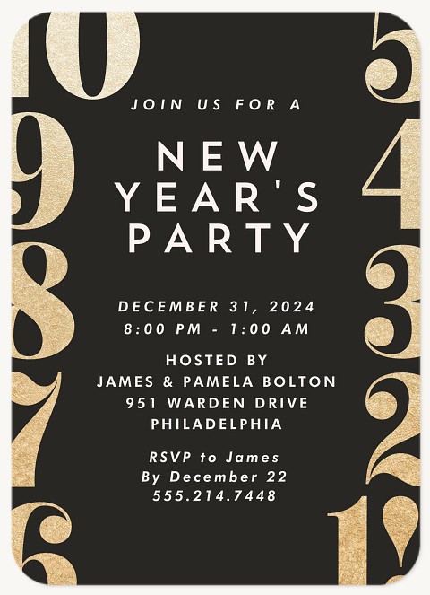 Final Countdown Holiday Party Invitations
