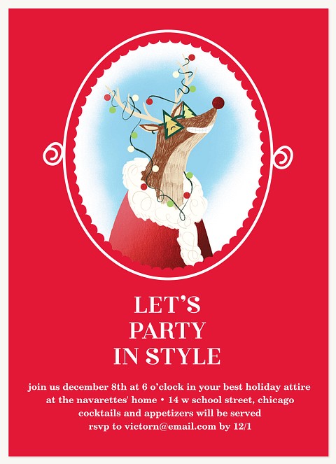 Party In Style Holiday Party Invitations