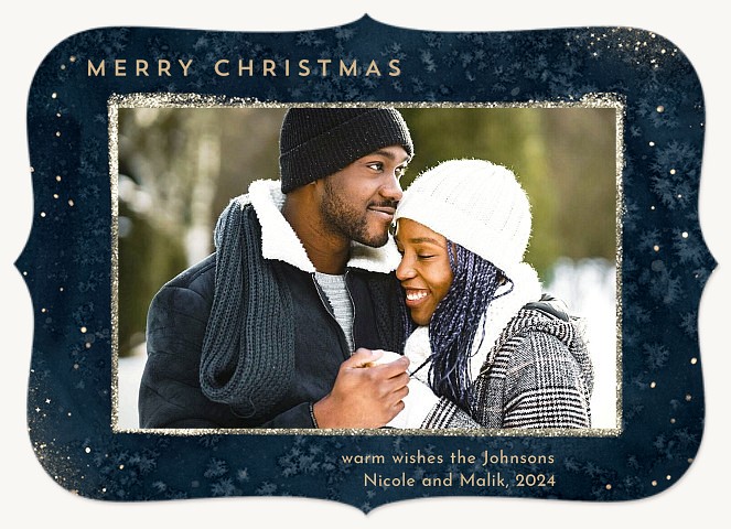 Midnight Sky Personalized Holiday Cards